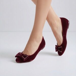 Vince Camuto Velvet Ballerina Flats NWOB